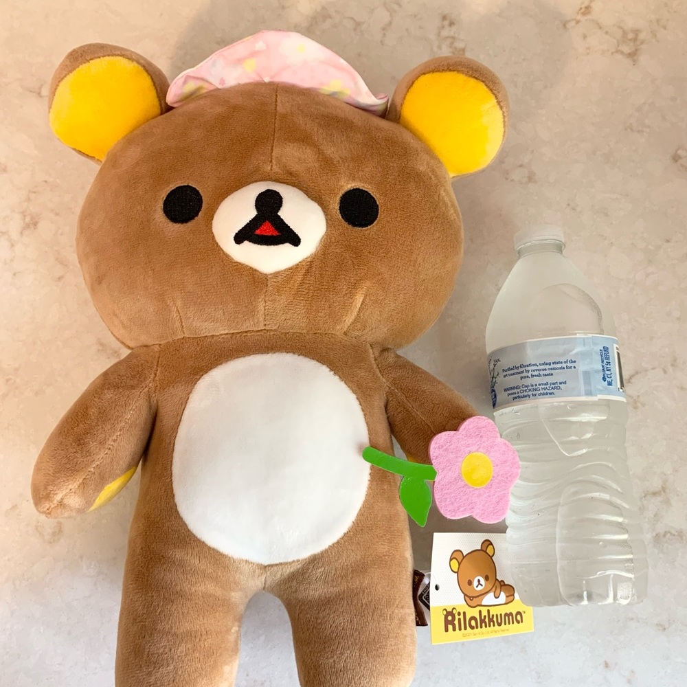 Flower Rilakkuma with floral hat NWT